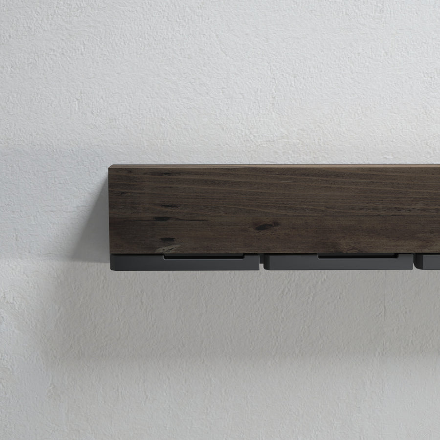 Oliver - walnut modern wall mounted coat rack