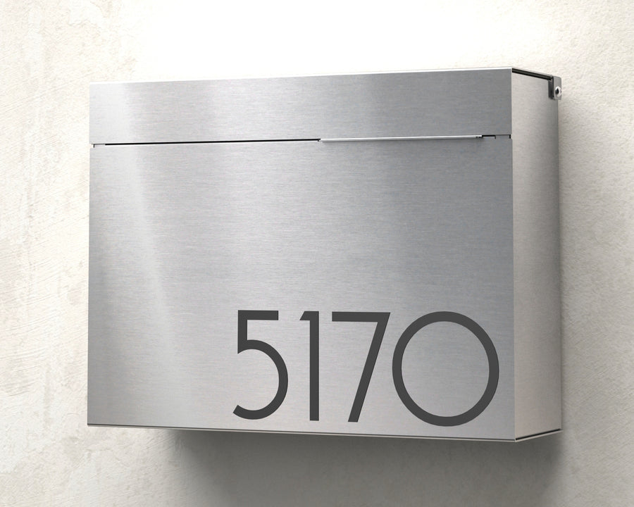 Mitch - Stainless steel modern and contemporary mailbox