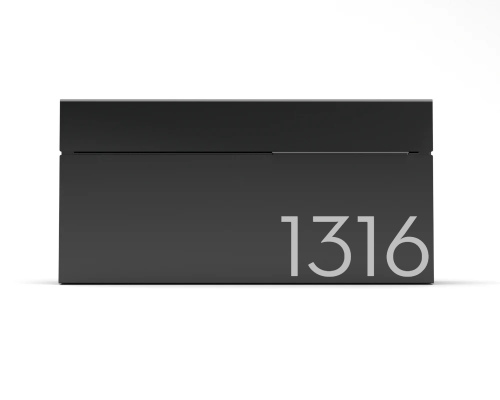 Louis Engravable - Black Stainless steel mailbox