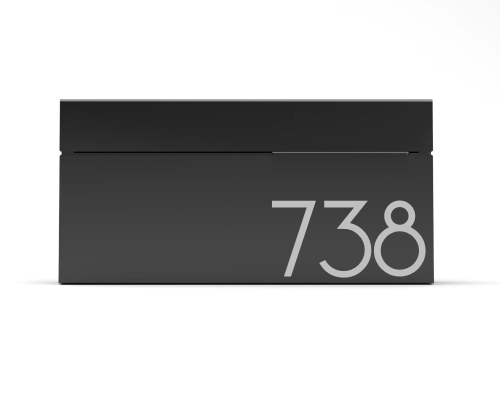 Louis Engravable - Black Stainless steel mailbox