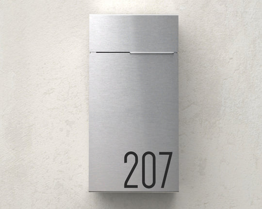 city modern mailbox vsons design#color_stainless-steel