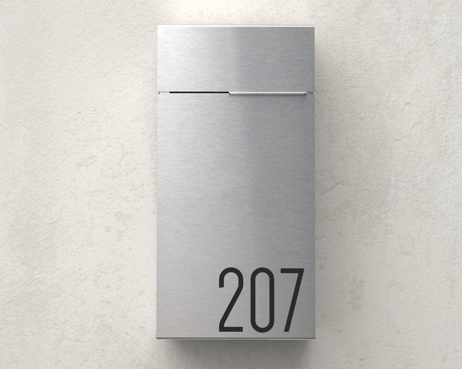 city modern mailbox vsons design#color_stainless-steel
