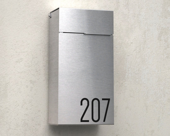 city modern mailbox vsons design#color_stainless-steel - alternate view