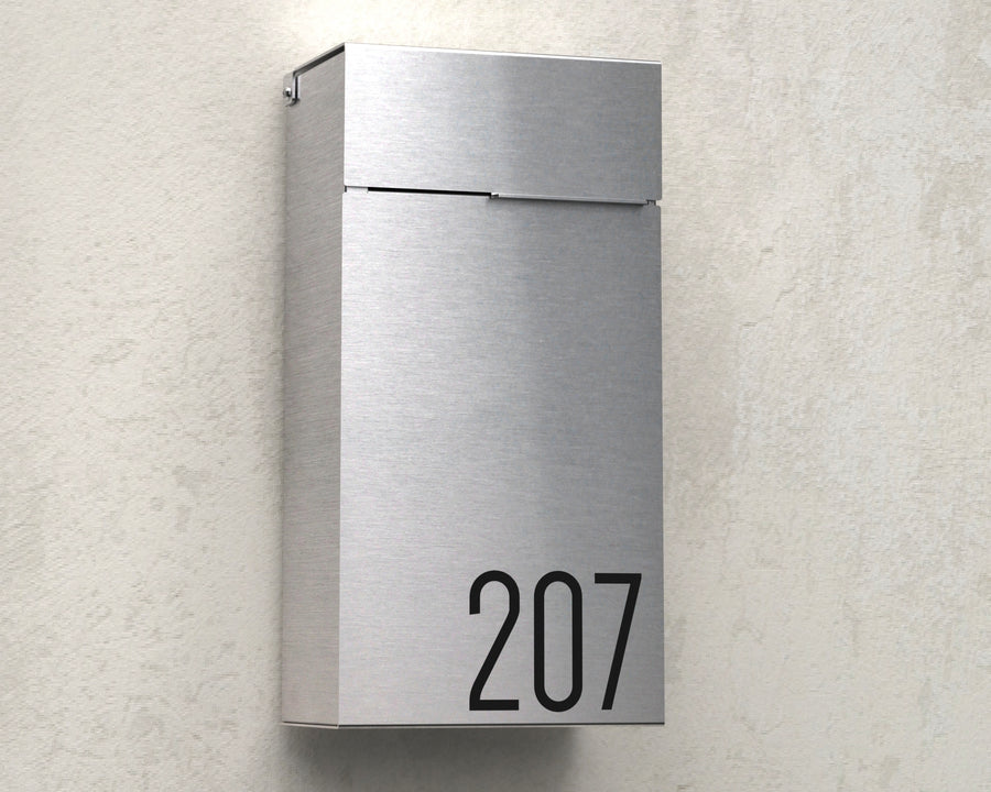 city modern mailbox vsons design#color_stainless-steel