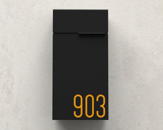 city modern mailbox vsons design black#color_black - alternate view