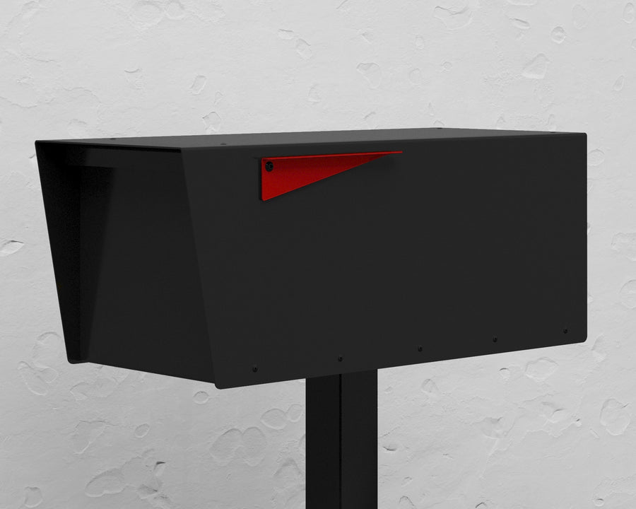 Anthony - Modern Aluminum Post Mounted Mailbox by Vsons Design#color_black