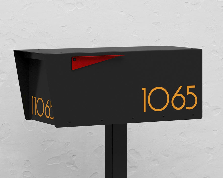 Anthony - Modern Aluminum Post Mounted Mailbox by Vsons Design#color_black