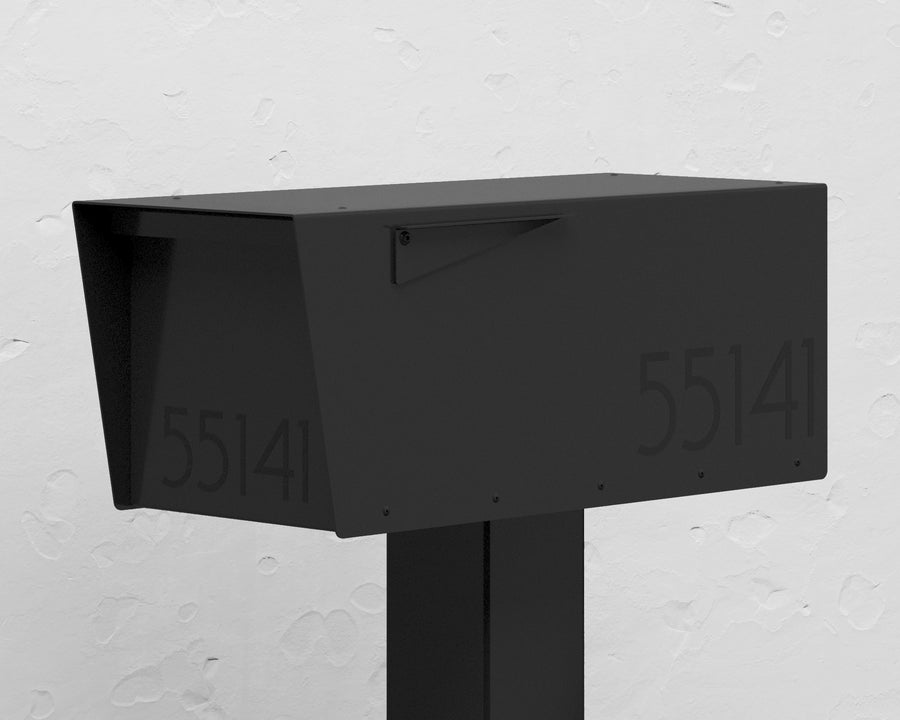 Anthony - Modern Aluminum Post Mounted Mailbox by Vsons Design#color_black