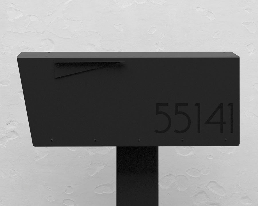 Anthony - Modern Aluminum Post Mounted Mailbox by Vsons Design#color_black