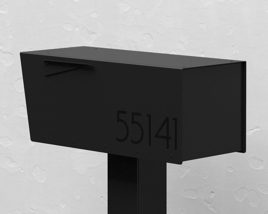 Anthony - Modern Aluminum Post Mounted Mailbox by Vsons Design#color_black