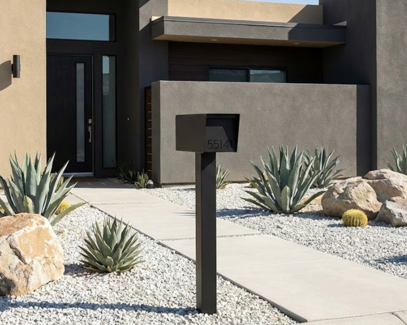 Anthony - Modern Aluminum Post Mounted Mailbox by Vsons Design#color_black