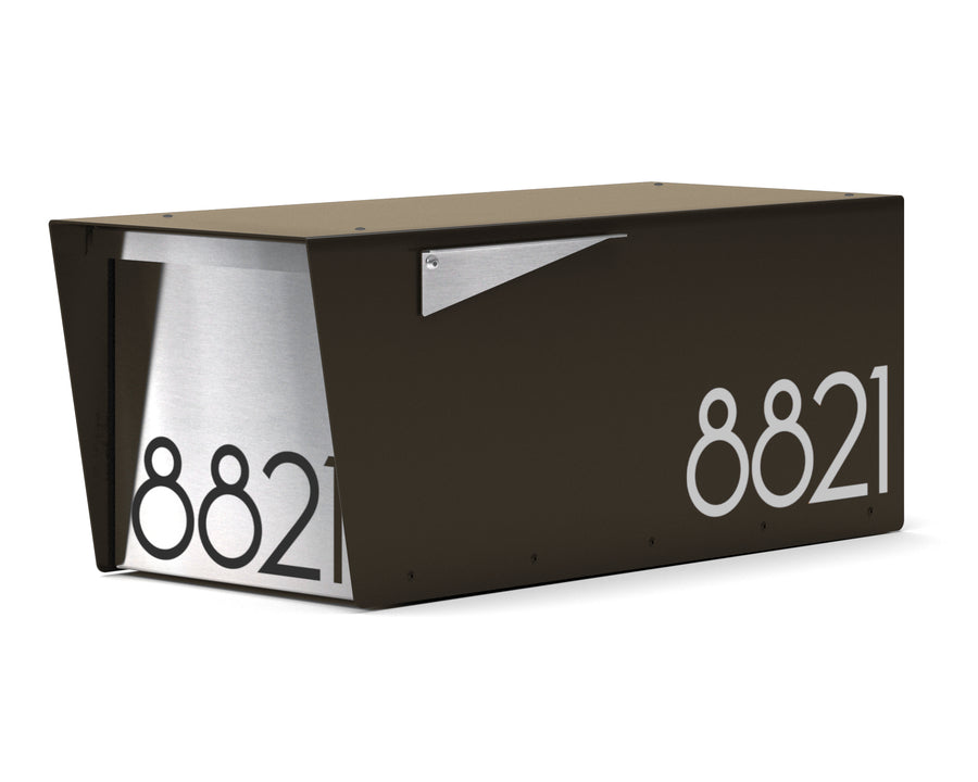 Anthony - Modern Aluminum Post Mounted Mailbox by Vsons Design#color_brown