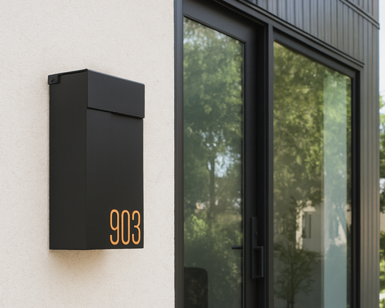 city modern mailbox vsons design black#color_black