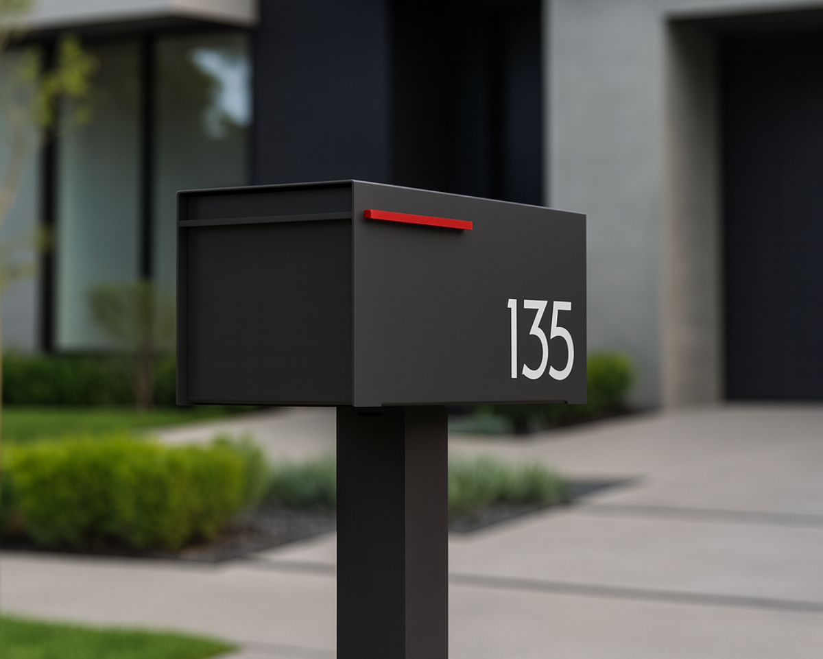 Eden B Modern Aluminum Post-Mount Mailbox — USPS Approved & Rust-Free ...