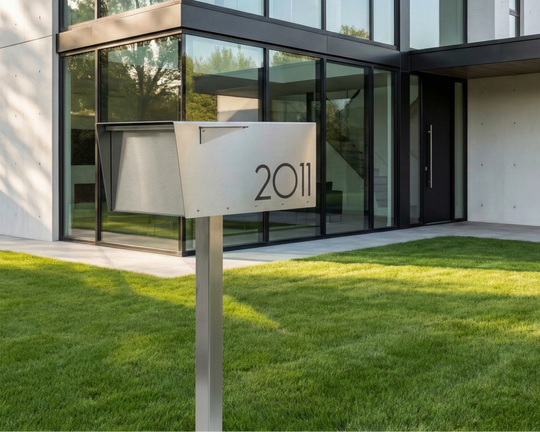 jeremy modern mailbox vsons design#color_stainless-steel