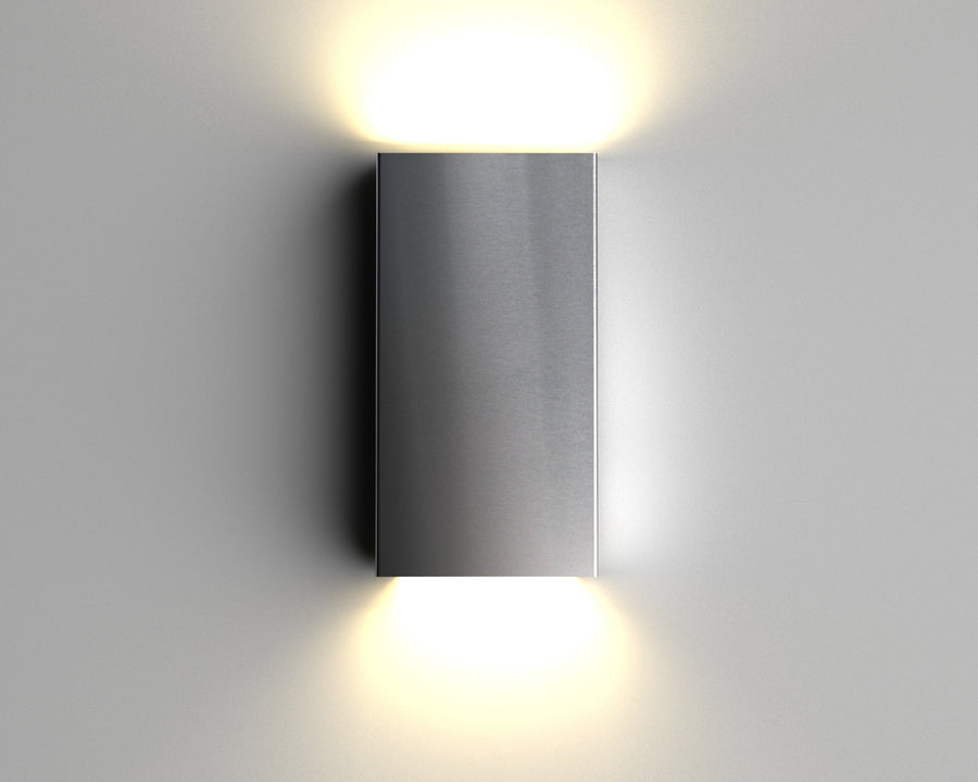 Lumina carré en acier inoxydable brossé