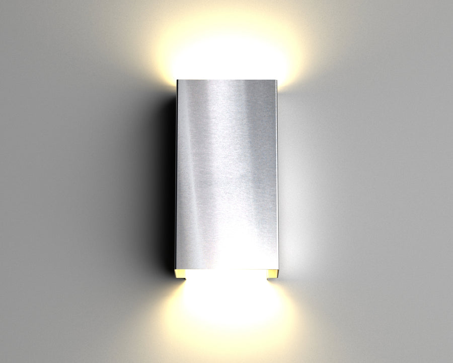 Lumina squared outdoor light- Brushed stainless steel