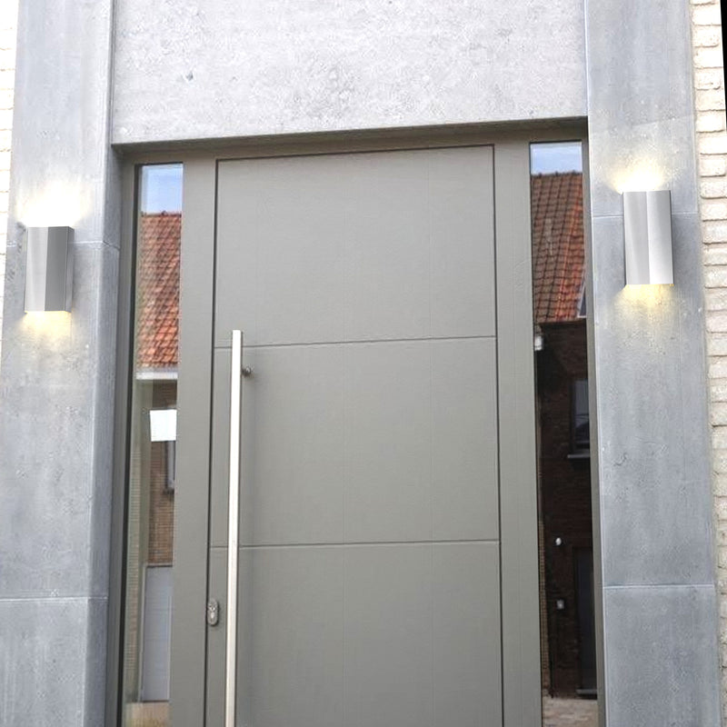 Lampe d'extérieur Lumina Origami - acier inoxydable brossé