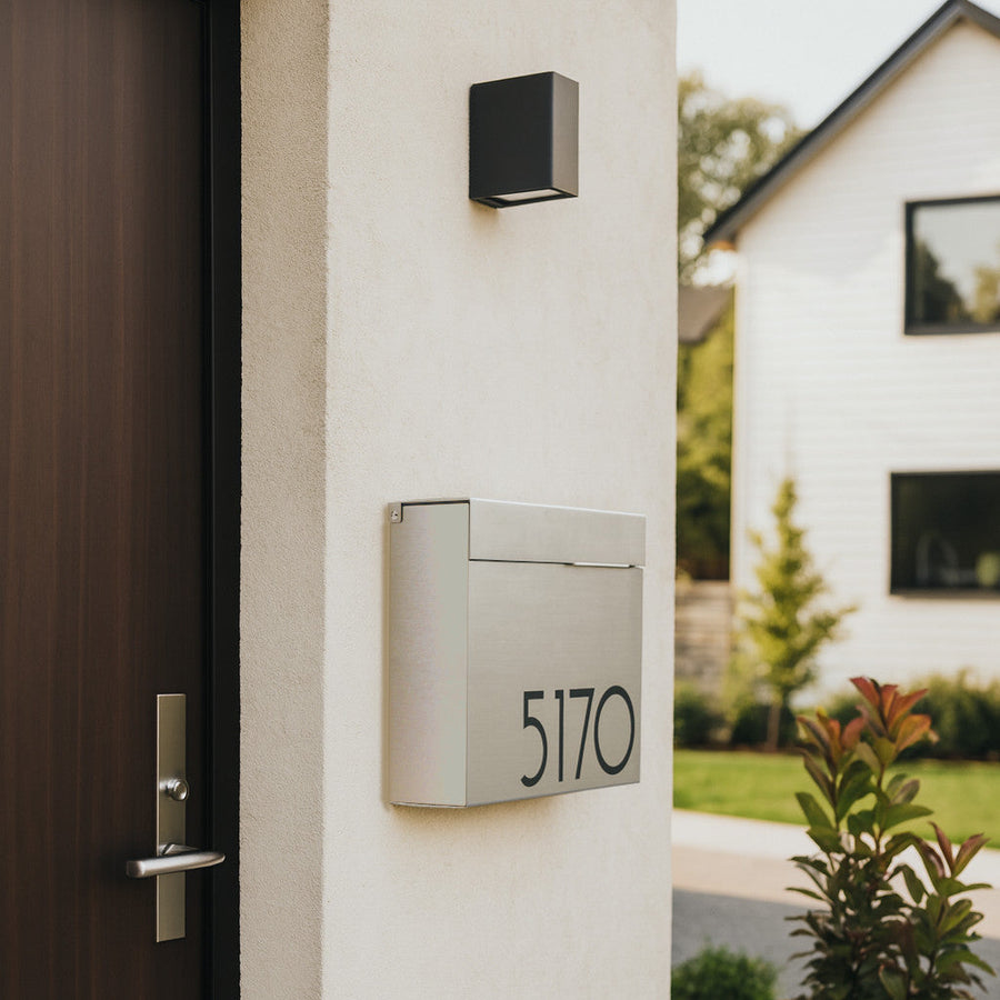 mitch modern mailbox vsons design#color_stainless-steel