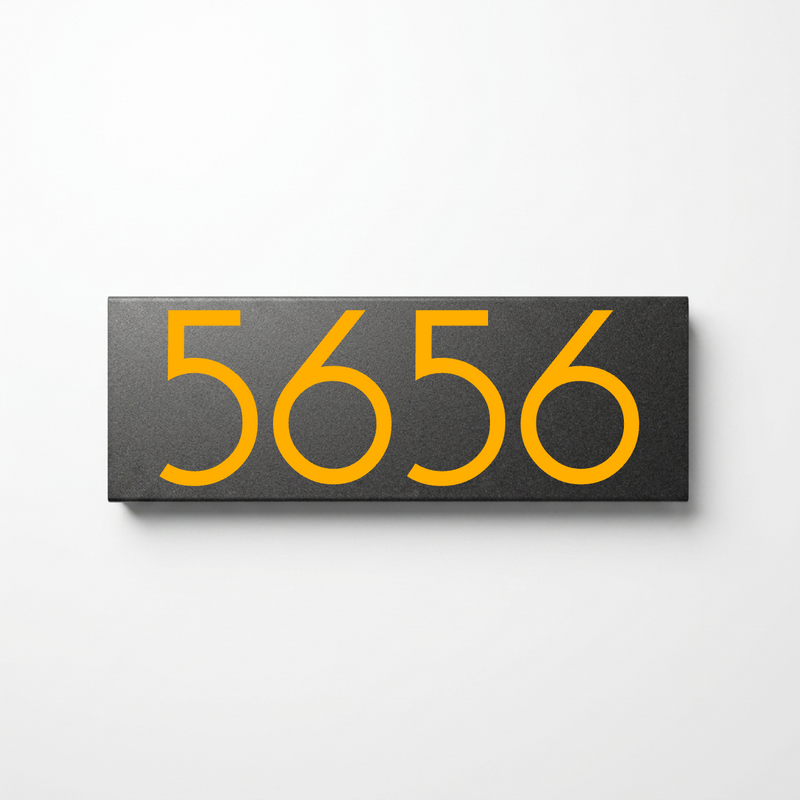 Engravable Address Plaque — Modern House Number Sign, 17″ × 6″