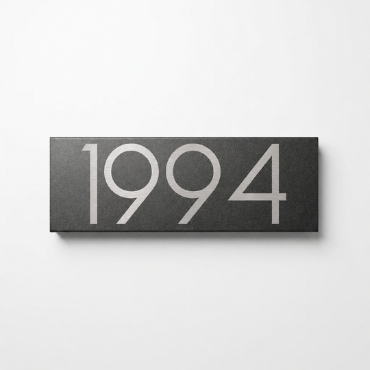 Engravable Address Plaque — Modern House Number Sign, 17″ × 6″