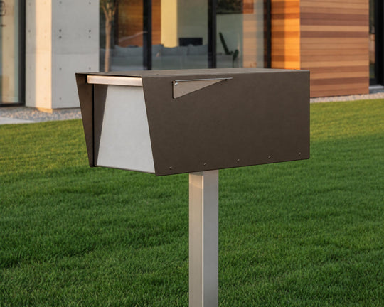 Anthony dark bronze post mounted mailbox installed vsons design#color_dark-bronze