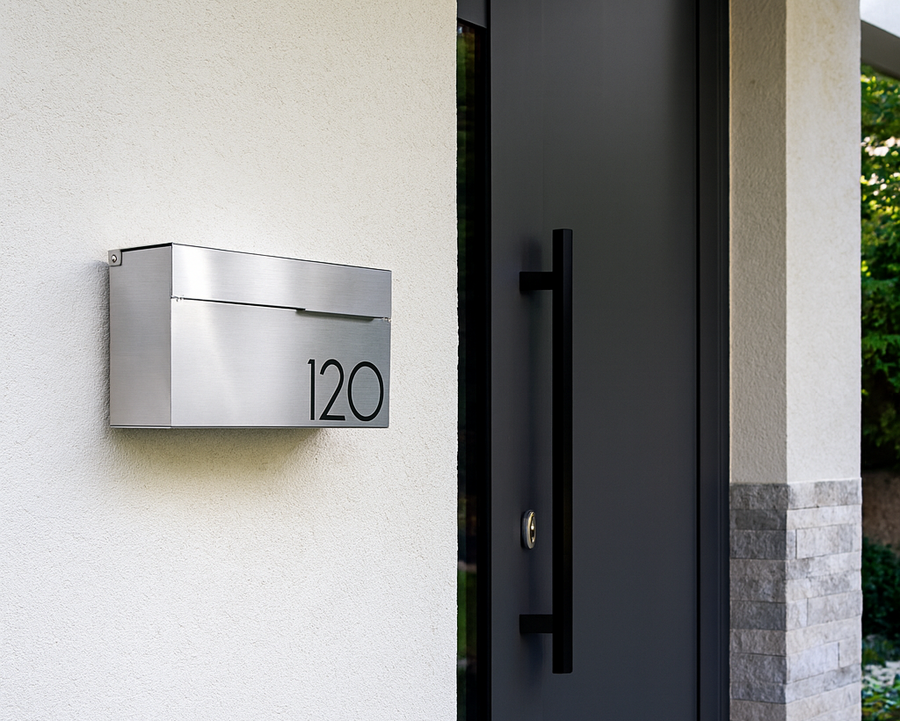 louis modern mailbox vsons design#color_stainless-steel