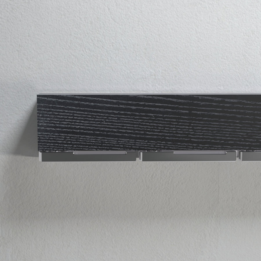 Oliver - black ash modern wall mounted coat rack