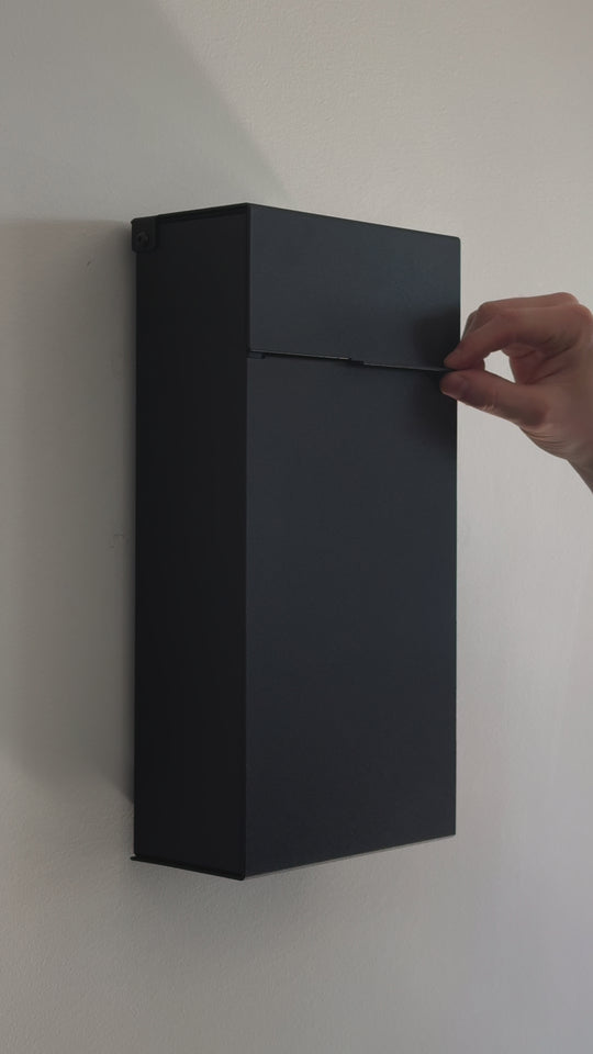 City S - modern stainless steel  mailbox - alternate view