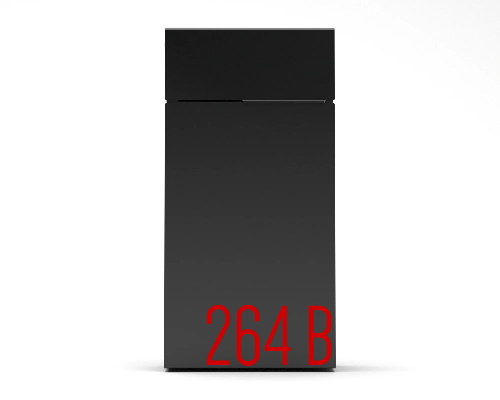 City B - modern black aluminum mailbox