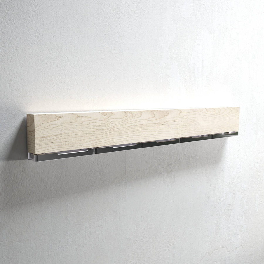 Oliver - maple modern wall mounted coat rack