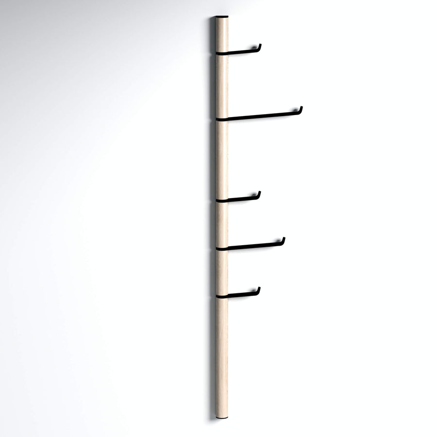 Tree of life - maple modern wall mounted vertical coat rack