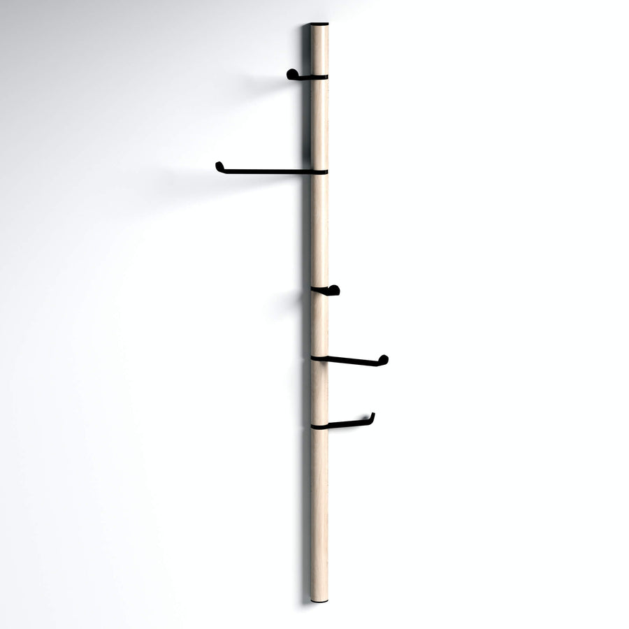 Tree of life - maple modern wall mounted vertical coat rack